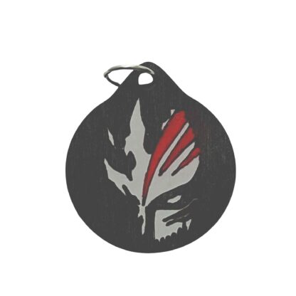 Hollow Mask Bleach Pendant or Key Chain. Includes black cord and Key Ring