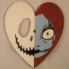 Jack and Sally Heart The Nightmare Before Christmas Art Insert for Build-A-Clocks