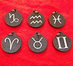 Zodiac Symbols Wood Necklaces and Pendants Group 2