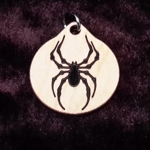 Spider Nature Wooden Necklace and Pendant