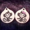 Monkey Boy and Girl Wooden Necklaces and Pendants