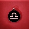 Libra Zodiac Symbol Wooden Necklace and Pendant