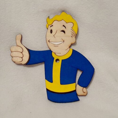 Fallout Vault Boy Art Insert for Build-A-Clocks