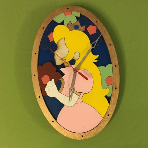 Premade Paint By Number Princess Peach Wall Clock