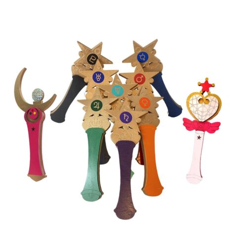 Chibi Sailor Moon and Scout Planet Transformation Wands