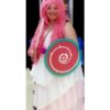 Cosplayer Modeling our Handmade Steven Universe 17" Shield and 23" Sword