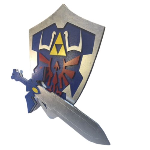 Hylian Shield and Master Sword from Legend of Zelda