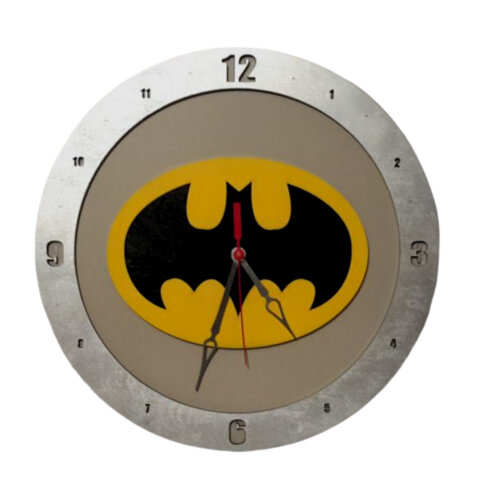 Batman Clock on Beige Background