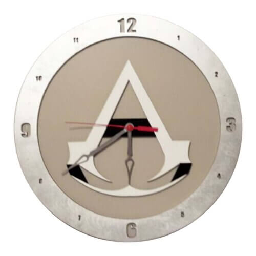 Assassin Creed Clock on Beige Background