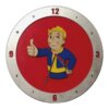 Fallout Vault Boy Clock on Red Background