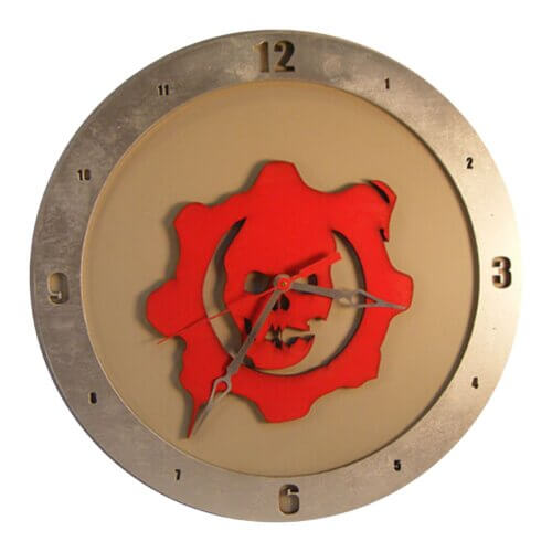 Gears of War Clock on Beige Background