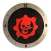 Gears of War Clock on Black Background