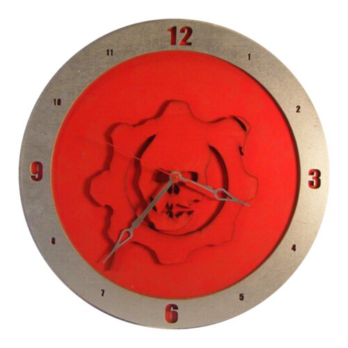 Gears of War Clock on Red Background