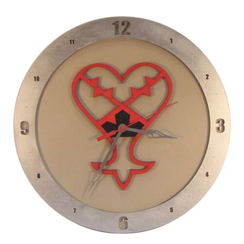 Heartless Clock on Beige Background