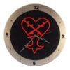 Heartless Clock with Black Background