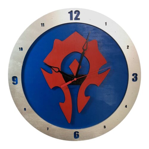 Horde Clock on Blue Background