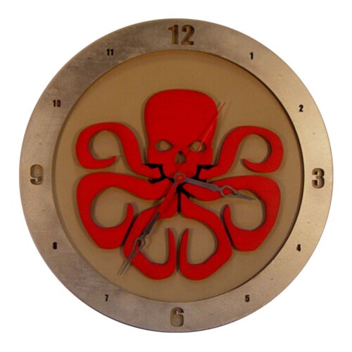 Hydra Clock on Beige background