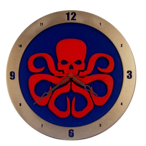 Hydra Clock on Blue background