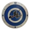 Justice League Clock on Blue background