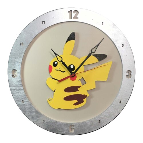 Pikachu Clock on Beige Background