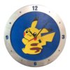 Pikachu Clock on Blue Background