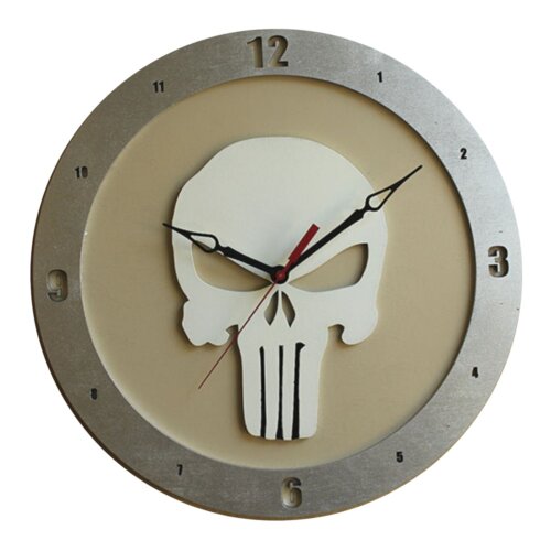 Punisher Clock on Beige background