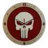 Punisher Clock on Red background