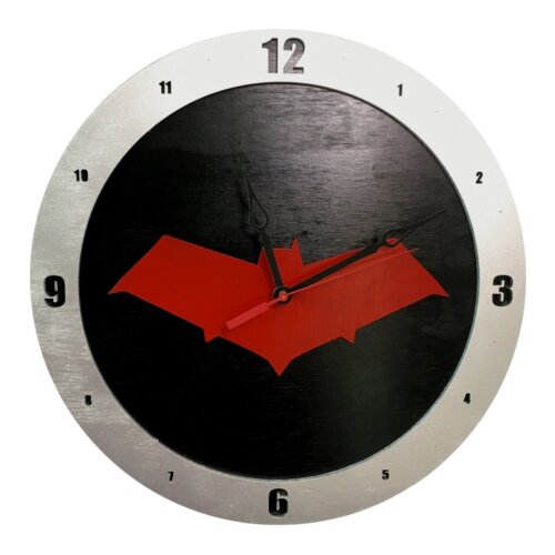 Red Hood Clock on Black background