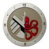Shield-Hydra Clock on Beige background