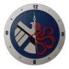 Shield-Hydra Clock on Blue background