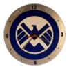 Shield Clock on Blue background