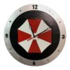 Umbrella Corp Clock on Black Background