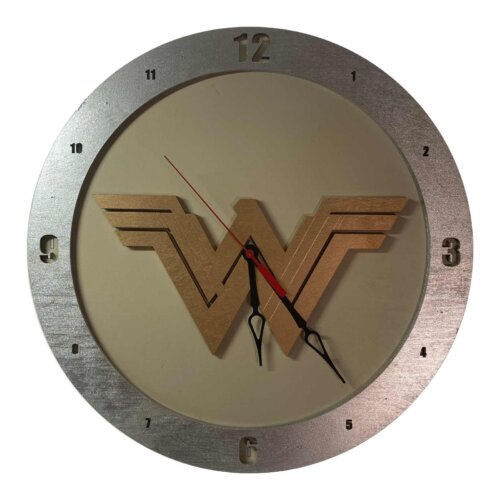 Wonder Woman Movie Inspired Clock on Beige Background