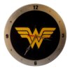 Wonder Woman Comic Book Inspired Clock on Black Background