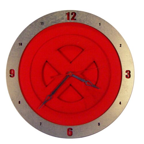 X-Men Clock on Red background