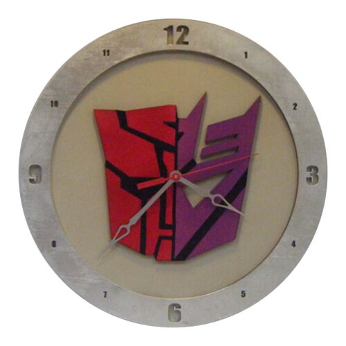 AutoCon Transformers Clock on Beige Background