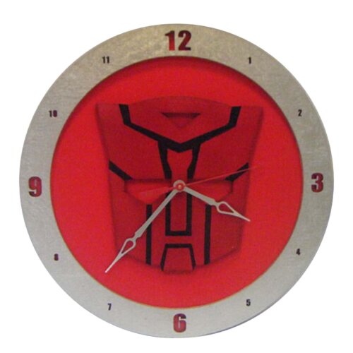 Autobot Transformers Clock on Red Background