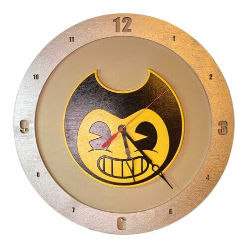 Bendy and the Ink Machine Clock on Beige Background