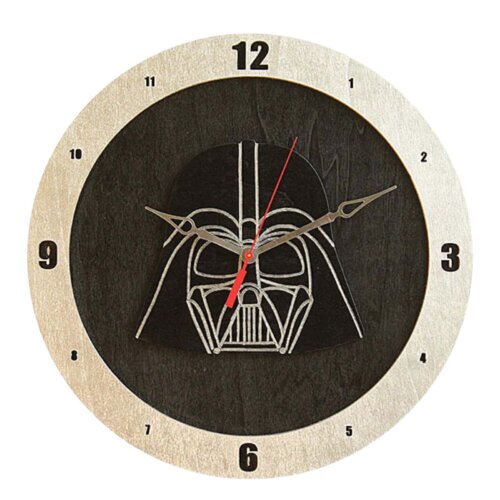 Star Wars Darth Vader Clock on Black Background