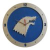 Dire Wolf Game of Thrones Clock on Blue Background