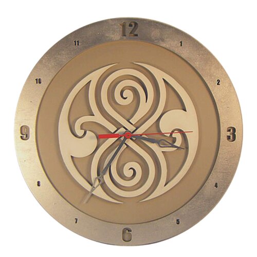 Dr Who Gallifreyan Clock on Beige Background