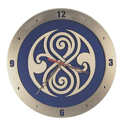 Dr Who Gallifreyan Clock on Blue Background