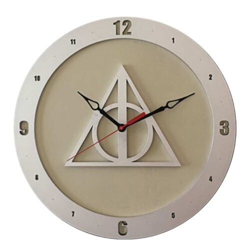 Hallows Harry Potter Clock on Beige Background