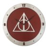 Hallows Harry Potter Clock on Red Background