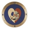 Jack and Sally Heart Clock on Blue Background
