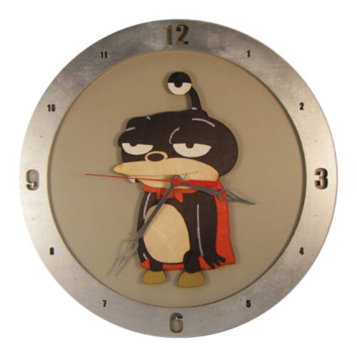 Futurama Lord Nibbler Clock on Beige Background