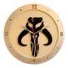 Star Wars Mandalorian Clock on Beige Background