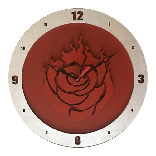 RWBY Clock on Red Background