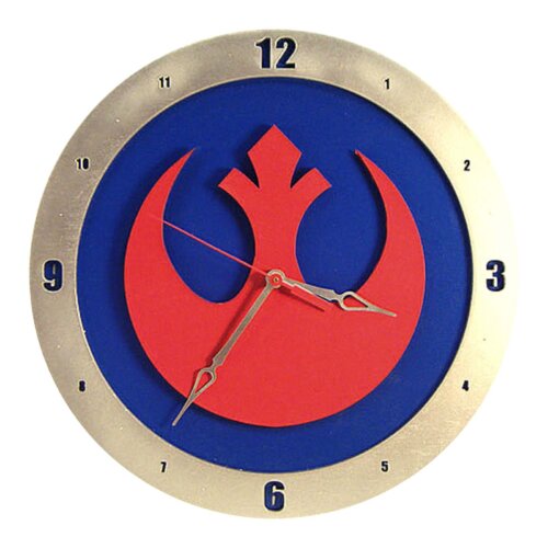 Star Wars Rebel Clock on Blue Background