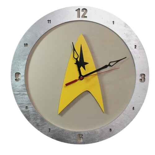 Star Trek Clock on Beige Background